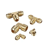 Factory Direct Customized 45 Degree SAE Standard Copper Connector Union Straight Elbow Tee SAE 45 Flare Brass Fitting